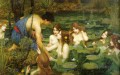 Hylas und die Nymphen griechischer weiblicher John William Waterhouse